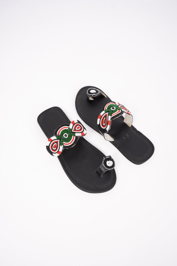 “Kenya” Maasai beaded sandals