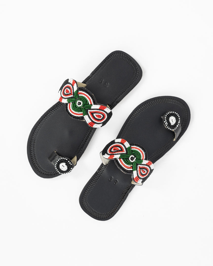 “Kenya” Maasai beaded sandals