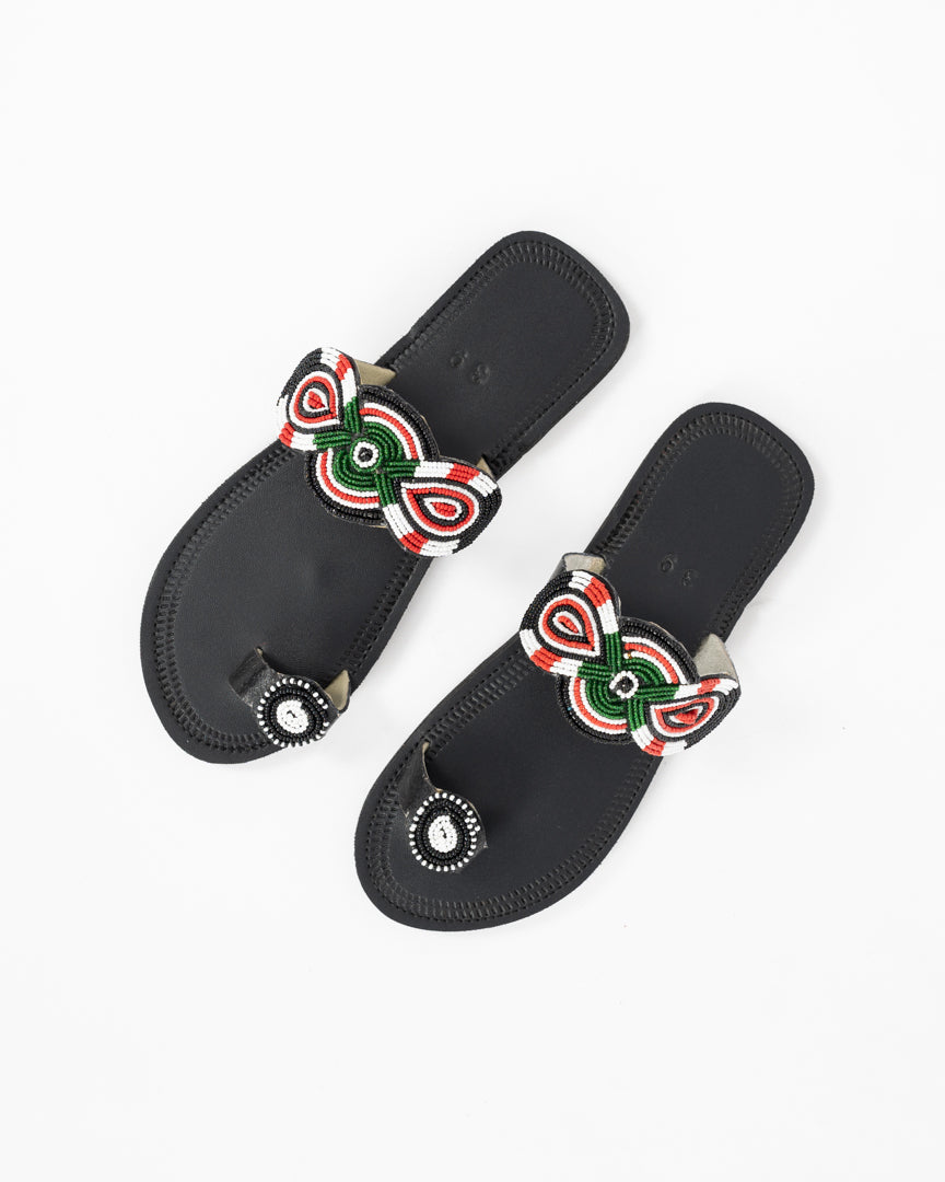 “Kenya” Maasai beaded sandals
