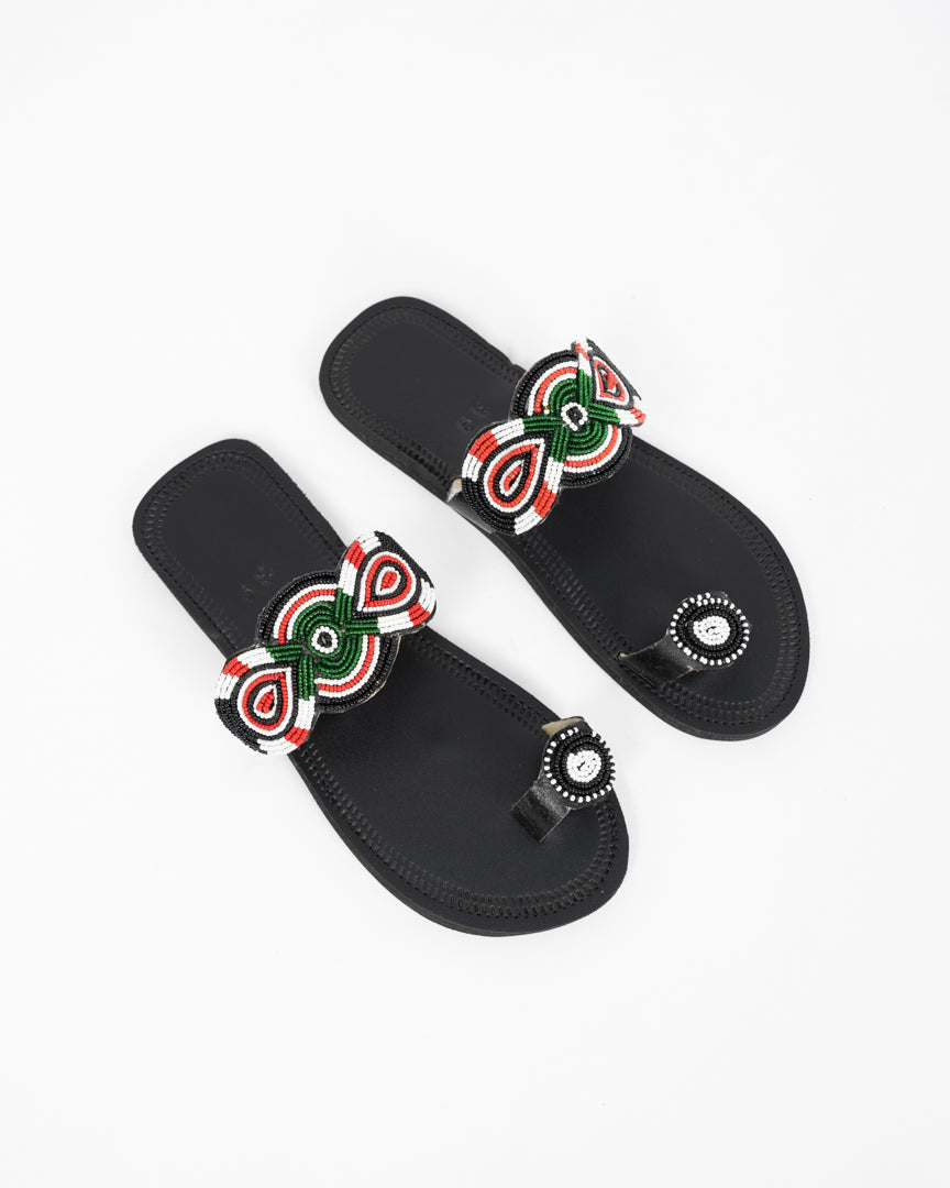 “Kenya” Maasai beaded sandals