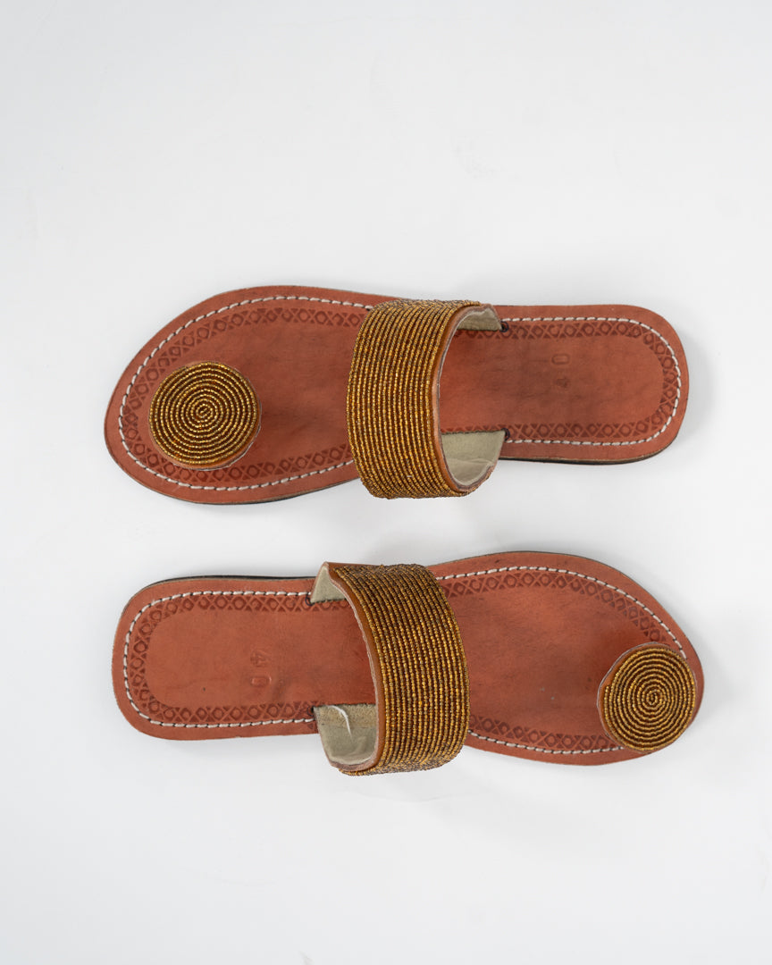“Dhahabu”  leather sandals