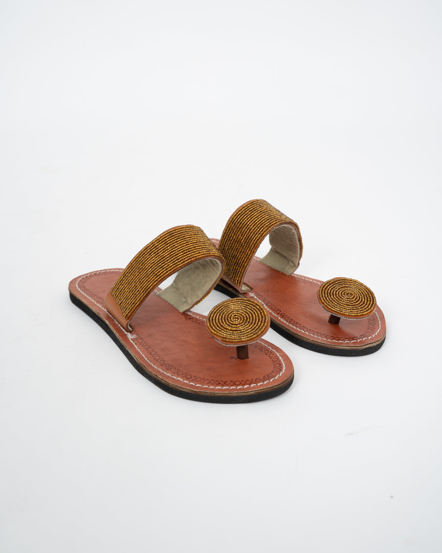 “Dhahabu”  leather sandals