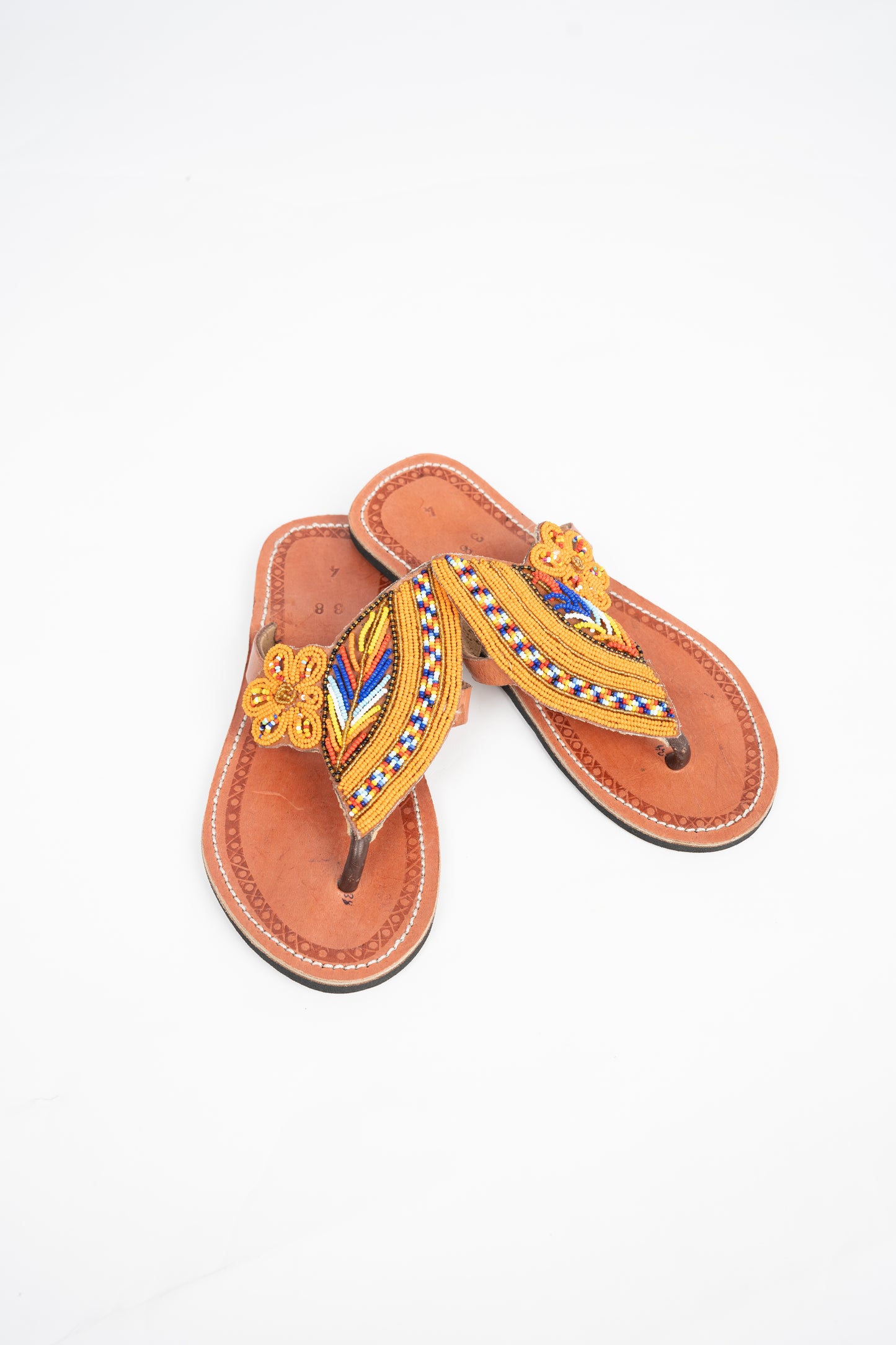 “Ngao” Maasai beaded leather sandals