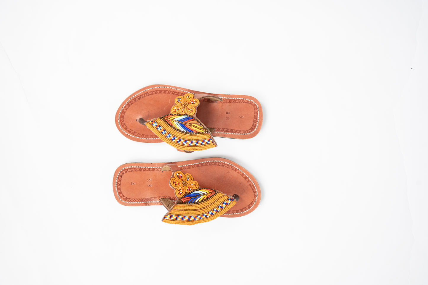 “Ngao” Maasai beaded leather sandals