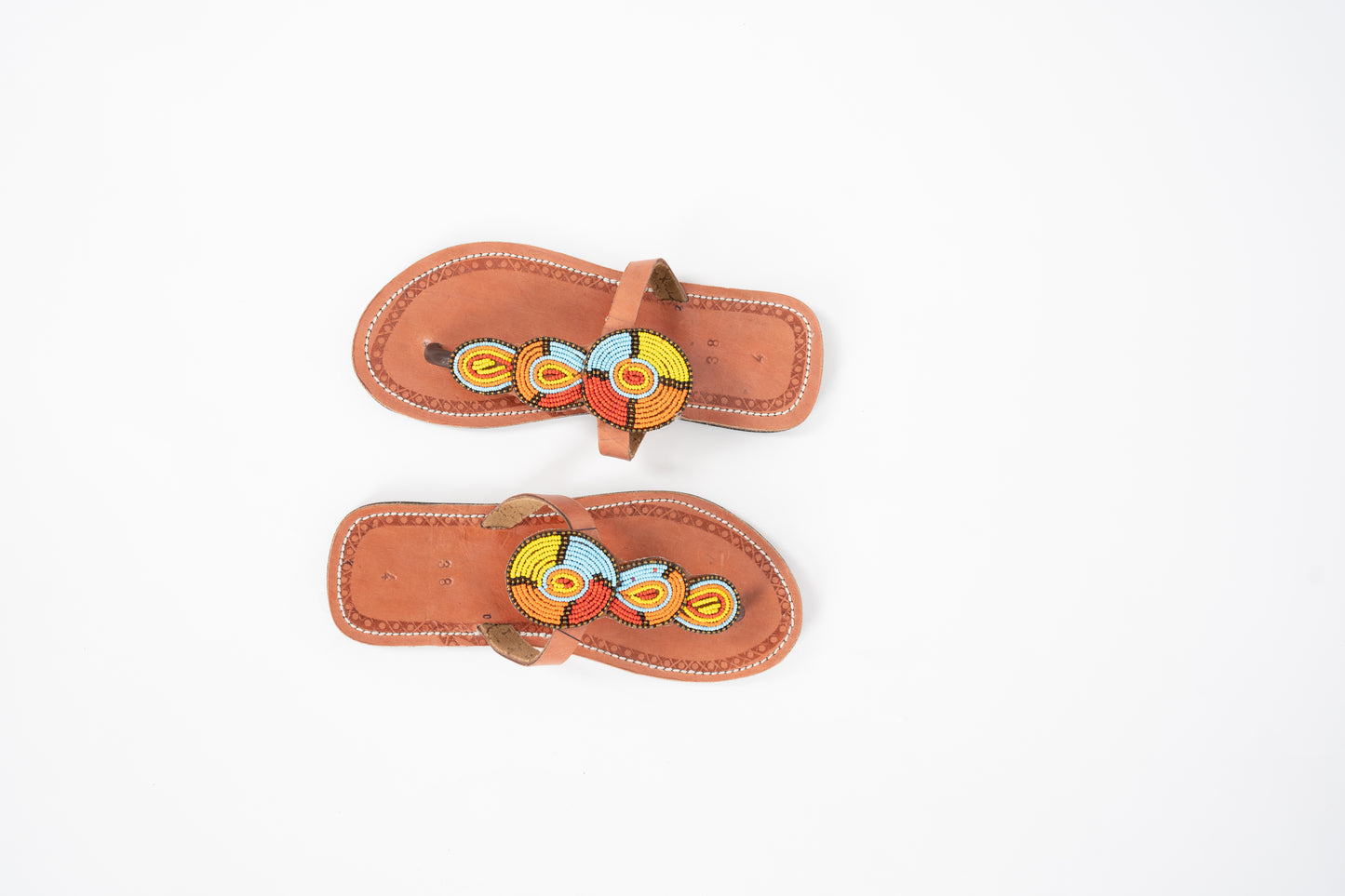 “Tatuu” Maasai beaded leather sandals