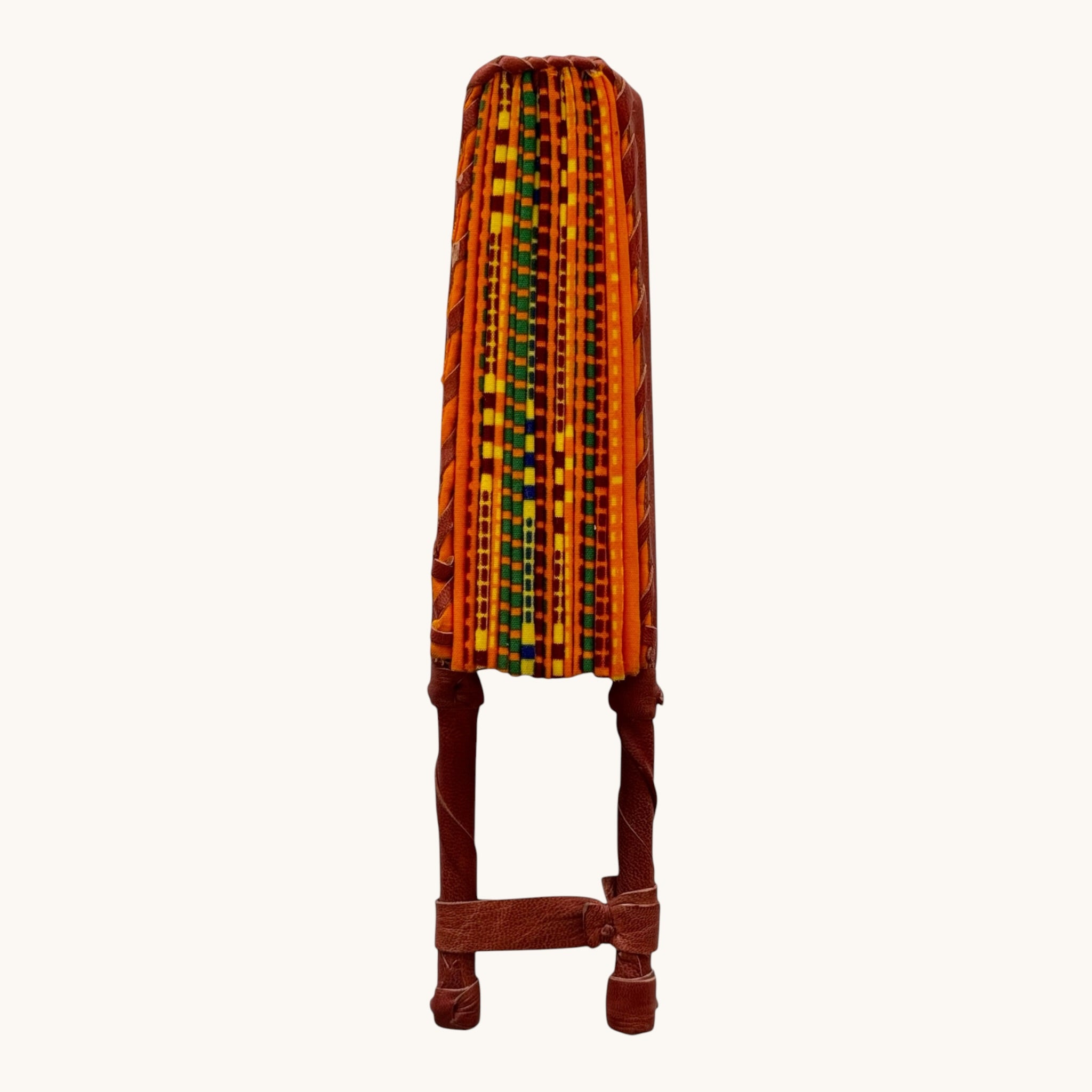Mawimbi Handcrafted African Fan - Kente Sunrise