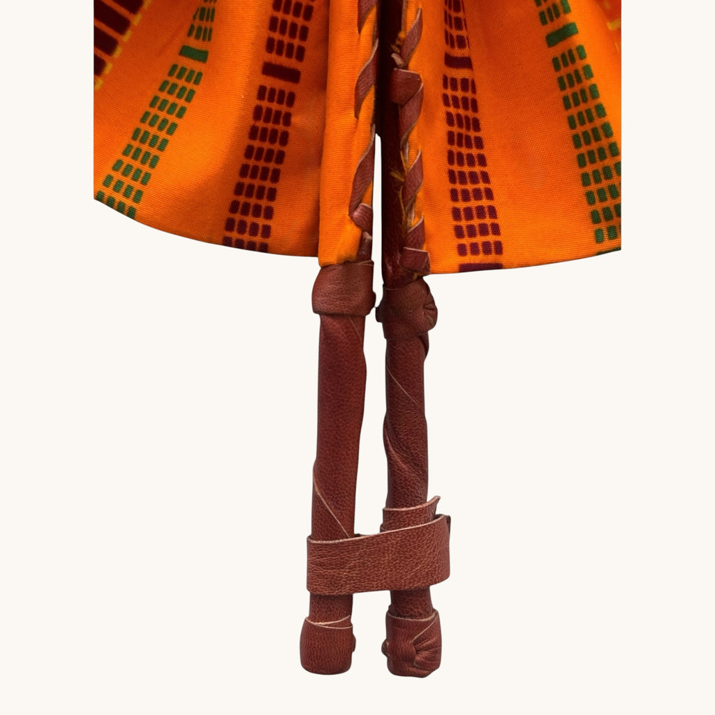 Mawimbi Handcrafted African Fan - Kente Sunrise