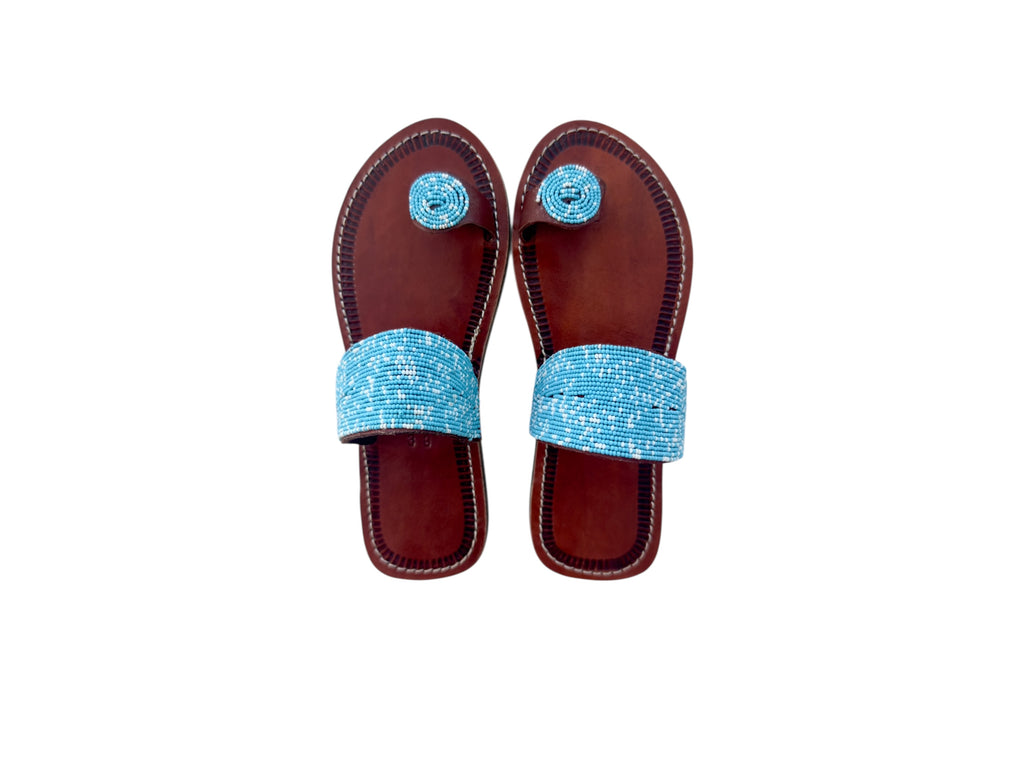Bahari Maasai Beaded Sandals for Women | Handcrafted African Beaded Flats