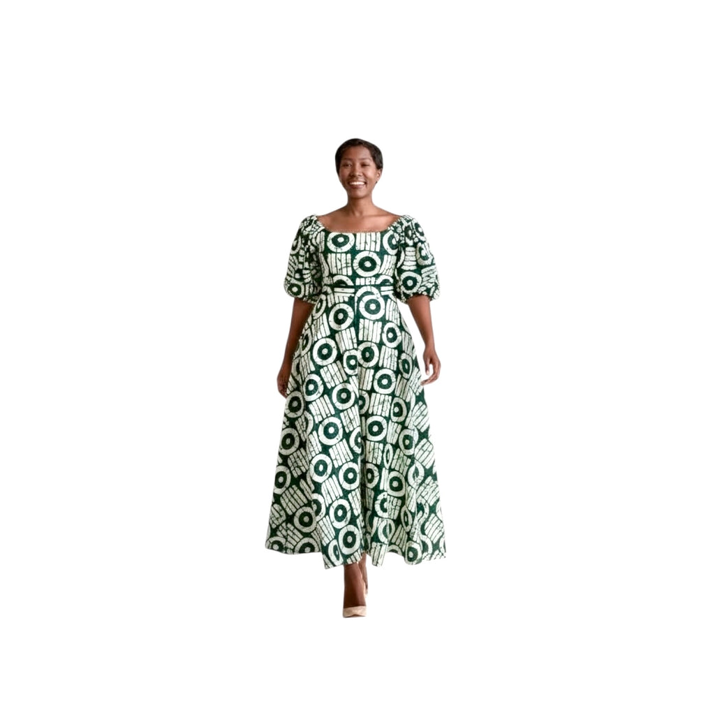 Emerald Orbit Ankara Jumpsuit – 100% Cotton African Print One-Piece by Hues by Kui