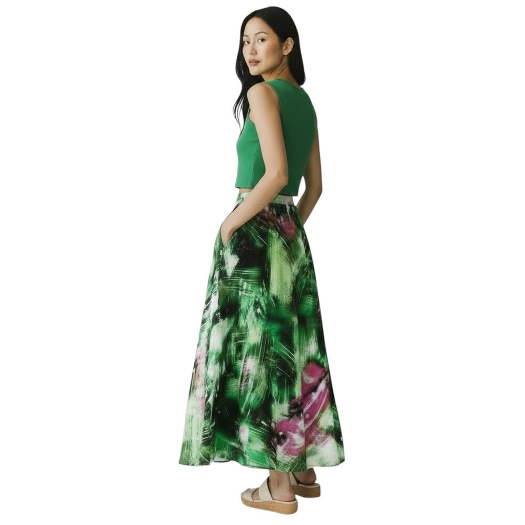 Hues by Kui – Ankara Swirl Maxi Skirt (100% Cotton)