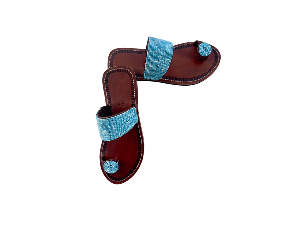 Bahari Maasai Beaded Sandals for Women | Handcrafted African Beaded Flats