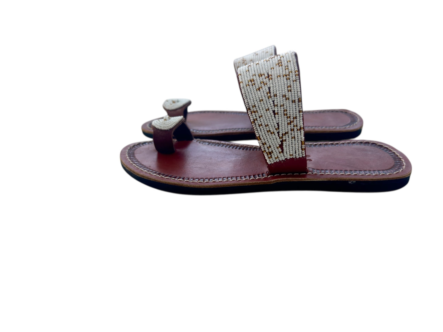Neema Maasai Beaded Leather Sandals – Handcrafted African Minimalist Elegance