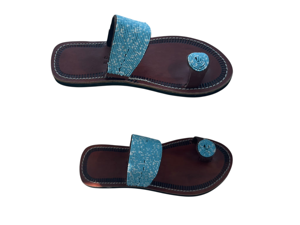 Bahari Maasai Beaded Sandals for Women | Handcrafted African Beaded Flats