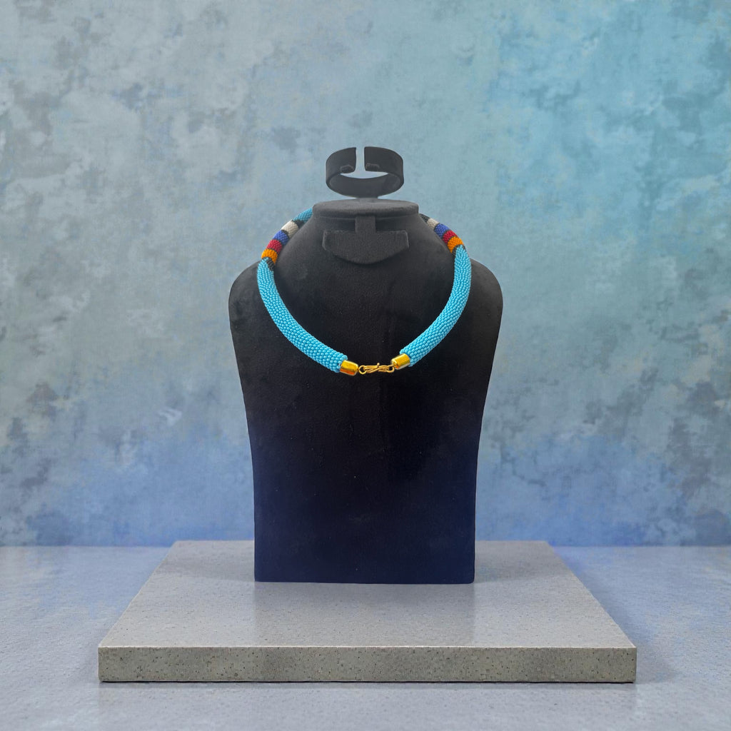 Bahari Handcrafted Beaded Collar Necklace