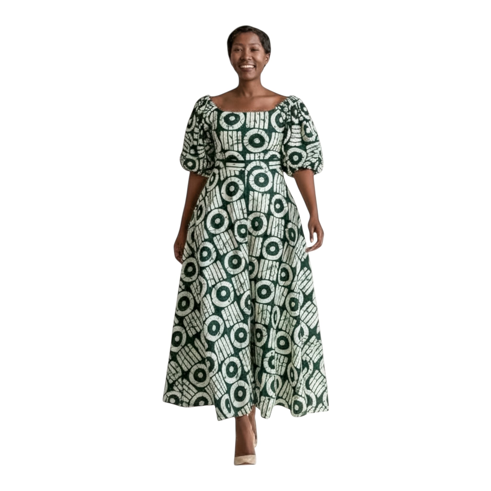 Emerald Orbit Ankara Jumpsuit – 100% Cotton African Print One-Piece by Hues by Kui