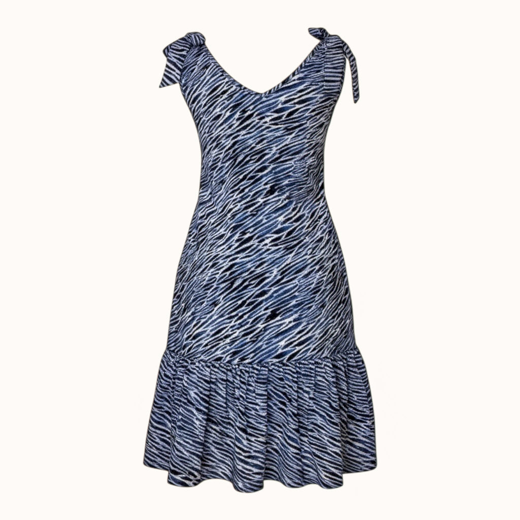 Zuri Cotton Midi Dress- Afro Print Resort Dress | Hues by Kui