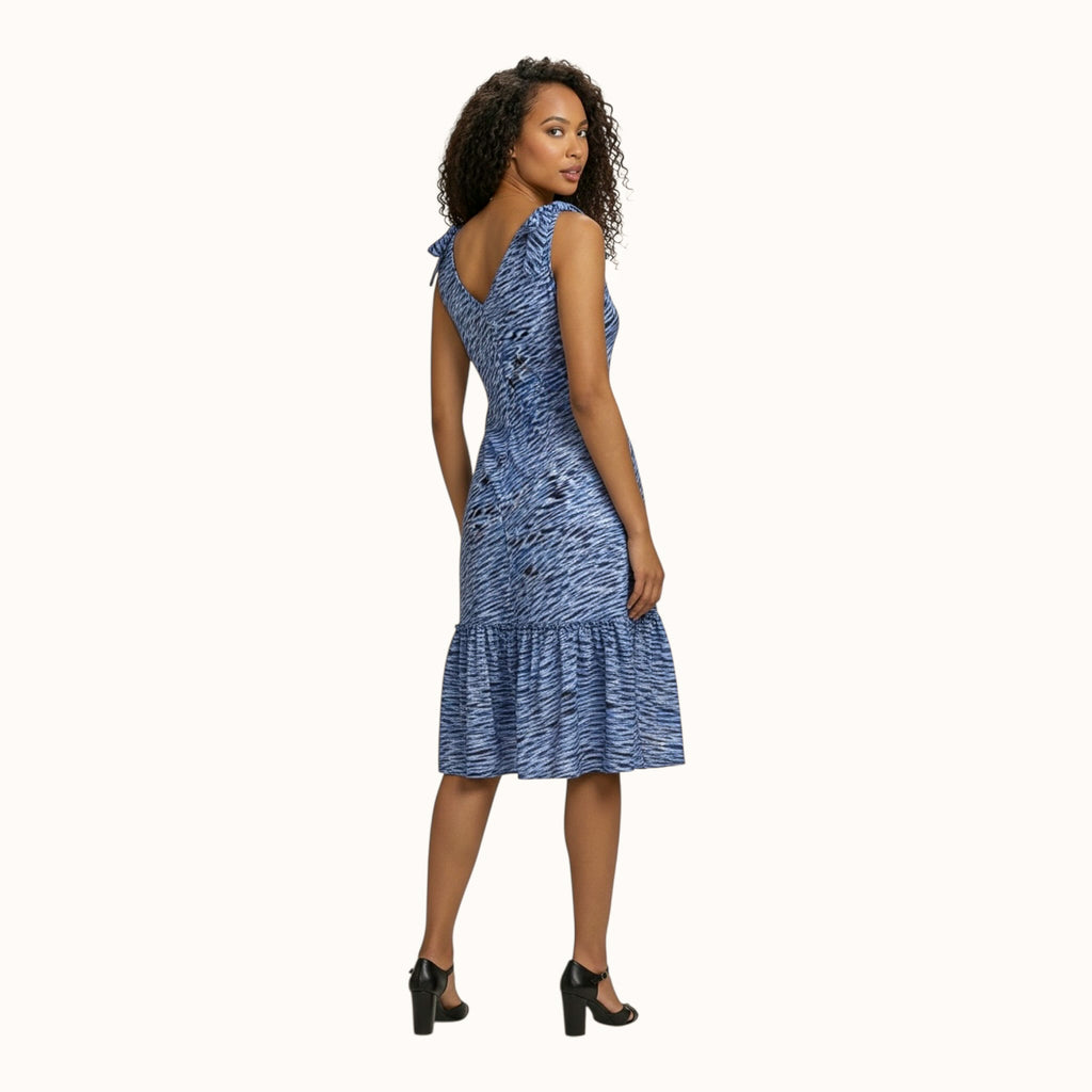 Zuri Cotton Midi Dress- Afro Print Resort Dress | Hues by Kui